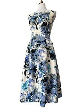 Plus Size Semi Formal Dress 16 Retro 1X Wedding Guest Fall Cocktail Art Hoco